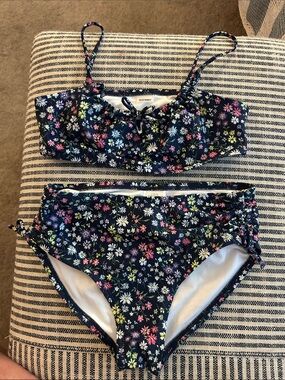 NWOT Old Navy Navy Floral 💐High-Waist Bikini 👙 Set
